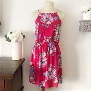 Everly floral dress pink size large new with tags